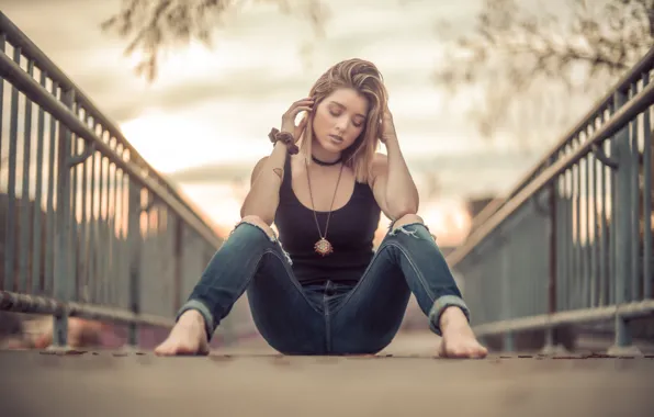 Картинка девушка, поза, фон