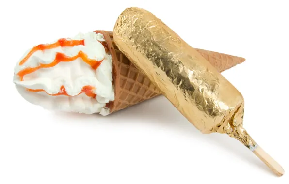 Мороженое, эскимо, вафельный рожок