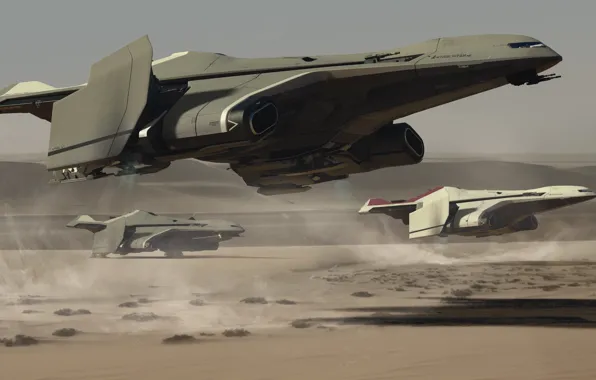 Самолет, Art, Game, Транспорт, Spaceship, Star Citizen, Реактивный самолет, Crusader