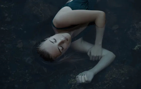Тату, губки, в воде, Greta Larosa