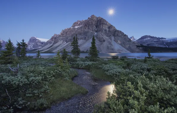 Картинка горы, озеро, ручей, Канада, Альберта, Banff National Park, Alberta, Canada