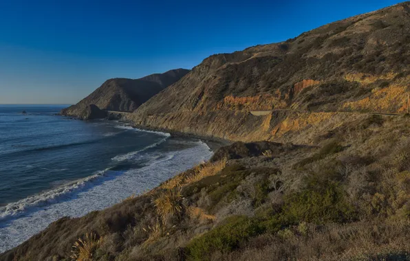 Картинка море, пляж, утро