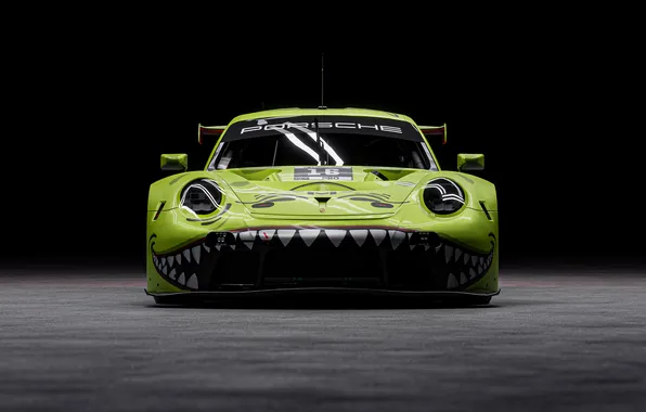 Sportcar, Porshe, вид спереди, Porsche 911, Ле-Ман, Porsche 911 RSR-19