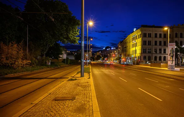 Картинка улица, вечер, Австрия, фонари, Вена