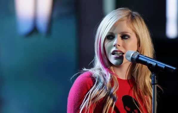 Картинка концерт, микрофон, Avril, Lavigne