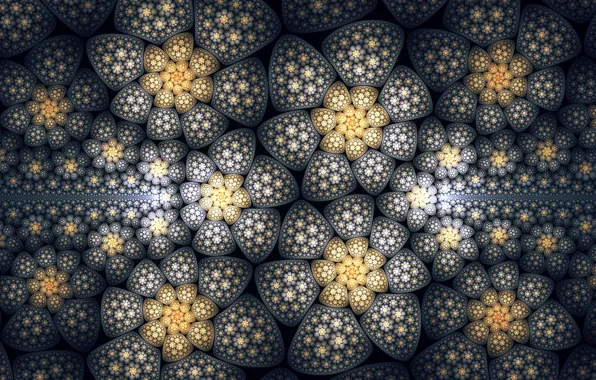 Цветы, текстура, арт, fractal, Tatyana Zabanova, Hyperflowers