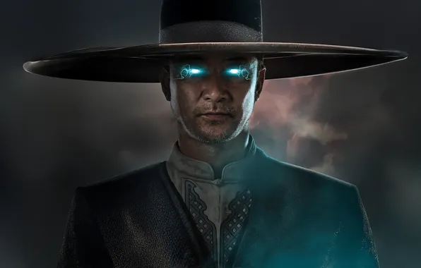 Взгляд, шляпа, бог грома, 2025, Mortal Kombat II, Мортал Комбат 2, Лорд Райдэн, Tadanobu Asano