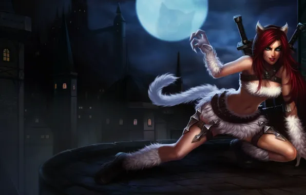 City, Moon, Fantasy, Art, Night, League of Legends, Illustration, LoL