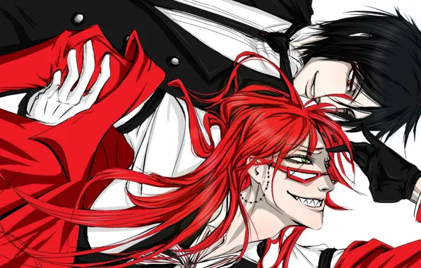 Демон, жнец, Grell Sutcliff, Kuroshitsuji, Sebastian Michaelis