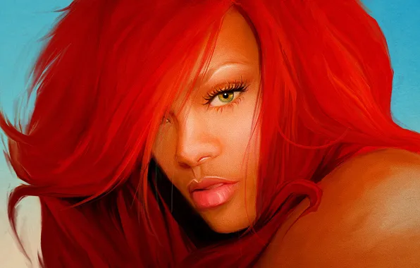 Лицо, певица, Rihanna, R&amp;B