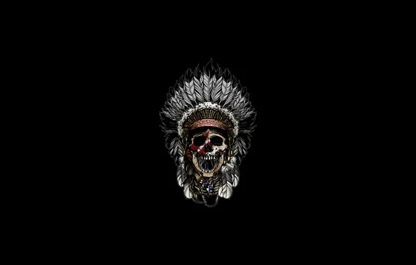 Минимализм, Череп, Стиль, Фон, Арт, Art, Style, Skull