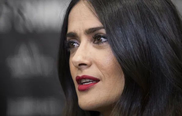 Взгляд, портрет, макияж, актриса, певица, Сальма Хайек, Salma Hayek, режиссёр