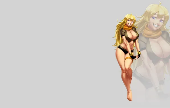 Girl, sexy, cleavage, shorts, blouse, long hair, boobs, anime