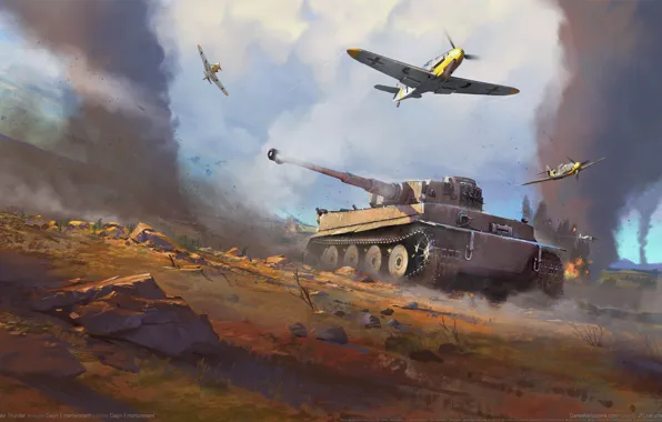 Картинка танки, самолёты, game wallpapers, Вторая Мировая война, WW2, War Thunder