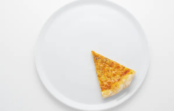 Картинка тарелка, пицца, ломтик