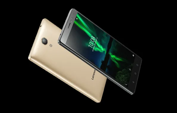 Картинка gold, black, Lenovo, смартфоны, Phab 2 Plus