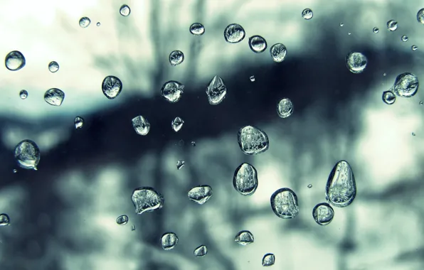 Картинка вода, капли, макро, дождь, текстура