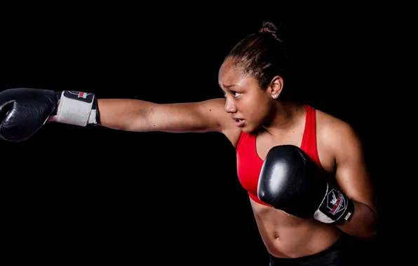 Картинка девушка, тренировка, Тайский бокс