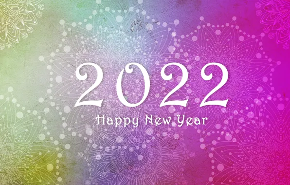 Зима, фон, праздник, узоры, цифры, Новый год, new year, 2022