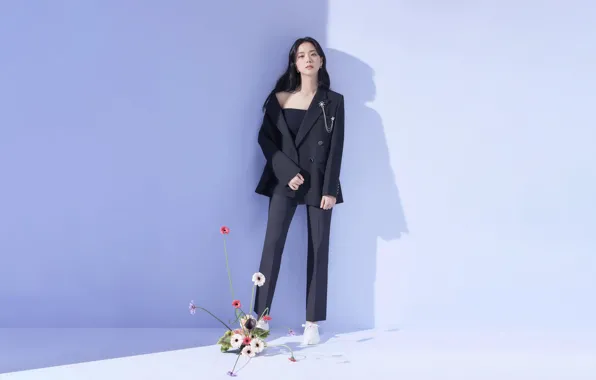 Цветы, обои для рабочего стола, kpop, 16:9, blackpink, блэкпинк, ким джису, kim jisoo