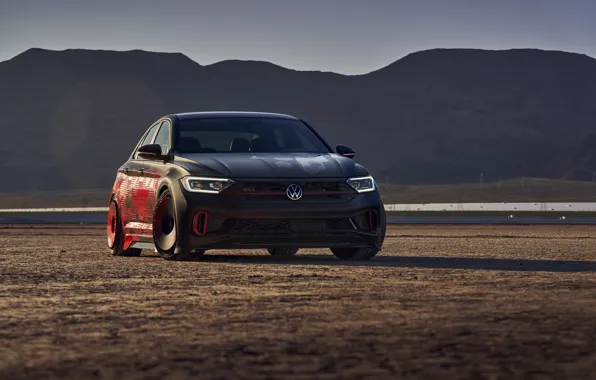 Volkswagen, Front, Black, Mountain, Sand, SEMA, Desert, SEMA 2022