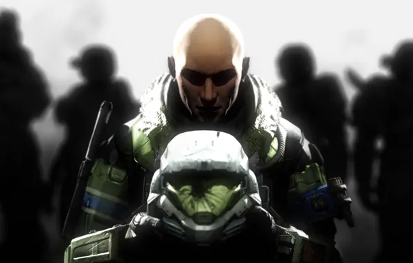 Солдат, шлем, броня, halo, fan art, June, Jun-A266, SPARTAN 3
