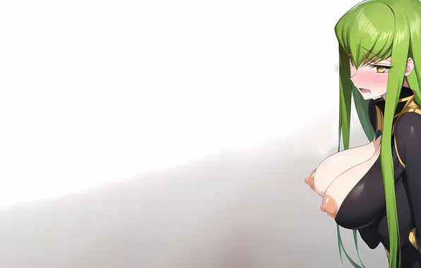 Girl, sexy, Code Geass, erect nipples, long hair, dress, nipples, boobs