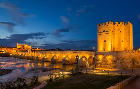 Картинка мост, башня, Andalusia, Cordoba