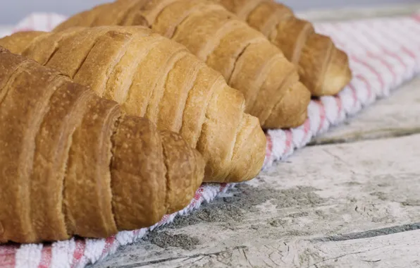 Выпечка, вкусно, круассан