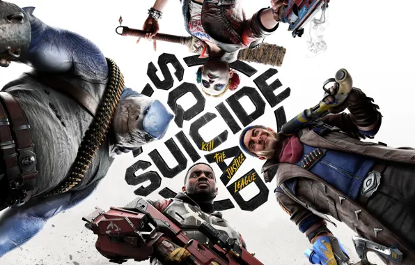 Оружие, Deadshot, Harley Quinn, Rocksteady Studios, Dc Comics, Captain Boomerang, King Shark, Персонажи из Игры