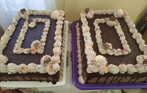 Cake, chocolate, candy, whipped cream