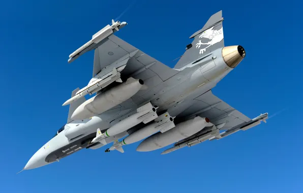 Картинка Ракета, Gripen, JAS 39, SAAB, ВВС Швеции, Gripen JAS 39, ПТБ, Корректируемая авиабомба