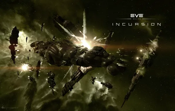 Космос, space, флот, космический корабль, вторжение, EVE online, CCP Games, New Eden