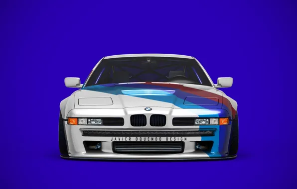 Авто, Синий, Машина, Фон, Передок, Transport & Vehicles, Javier Oquendo, by Javier Oquendo