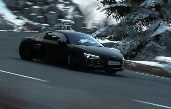 Картинка Audi, скорость, трасса
