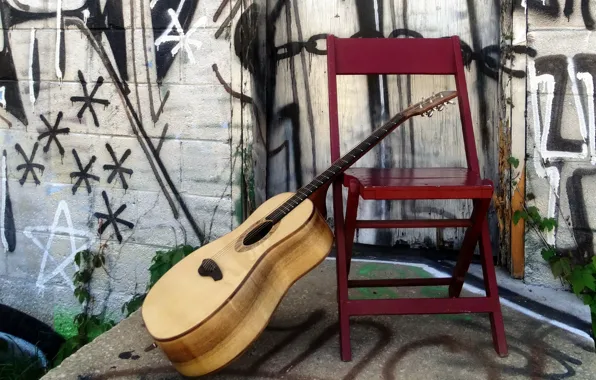 Картинка музыка, гитара, стул