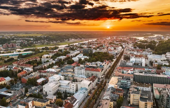 Lietuva, Kaunas, saulėlydis