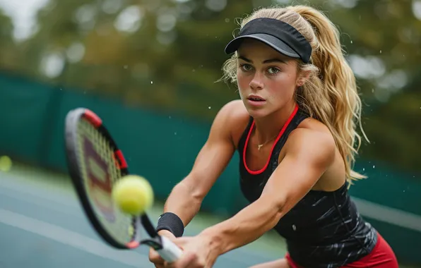 Картинка tennis, player, female, athletic, portrait