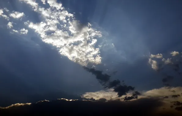 Sky, cloud, suhart, sun ray
