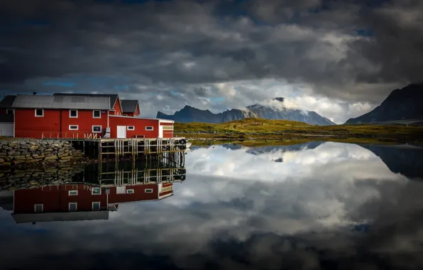 Clouds, Mountains, Norway, Lofoten