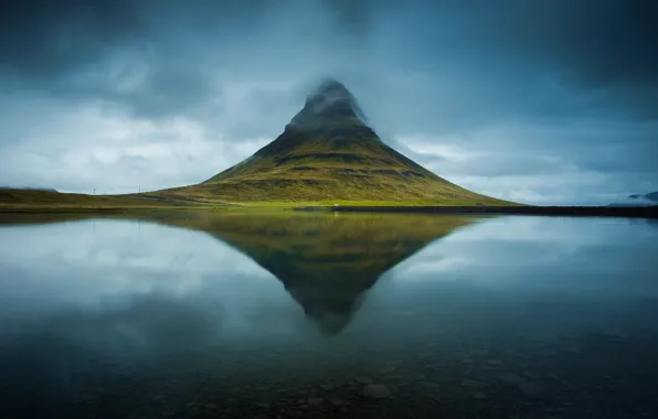 Вода, озеро, река, Исландия, гора Kirkjufell