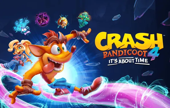 Фэнтези, Crash Bandicoot, Coco Bandicoot, Crash Bandicoot 4: It's About Time