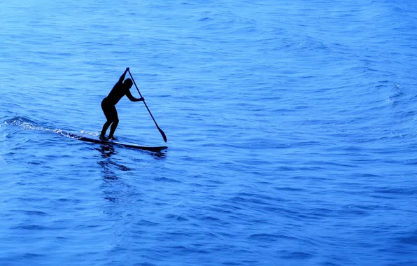 Море, спорт, доска, весло