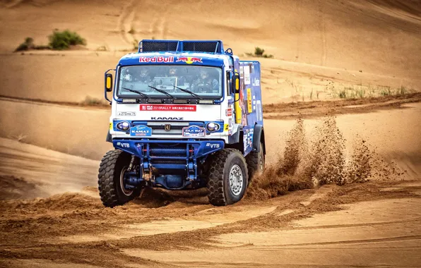Песок, Машина, Грузовик, Гонка, Мастер, Россия, Kamaz, Rally