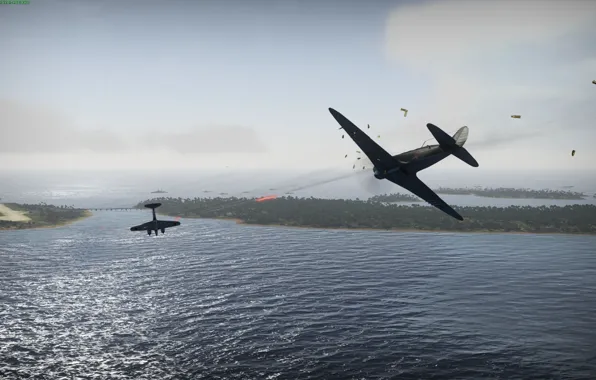 Полет, самолет, WarThunder, Як-7Б
