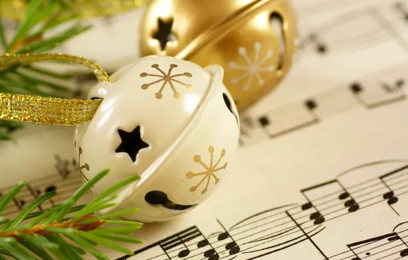 Картинка зима, музыка, праздник, music, Happy New Year, winter, Merry Christmas, holiday