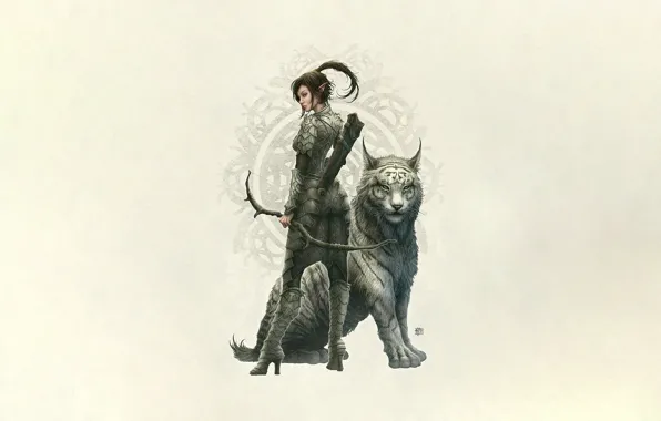 Кошка, Кот, Стиль, Kerem Beyit, Fantasy, Эльф, Style, Фантастика