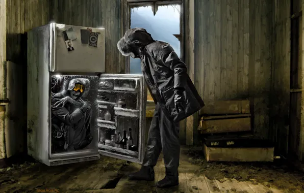 Холодильник, помещение, Romantically Apocalyptic, сюрприз