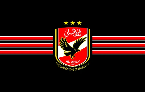 Red, logo, white, black, yellow, egypt, ahly, alahly