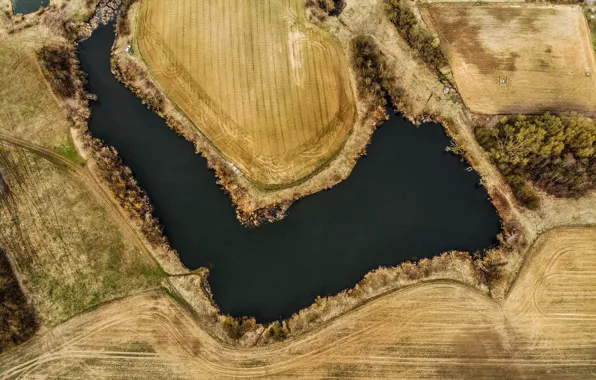 Sky, lake, drone, dji